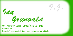 ida grunvald business card